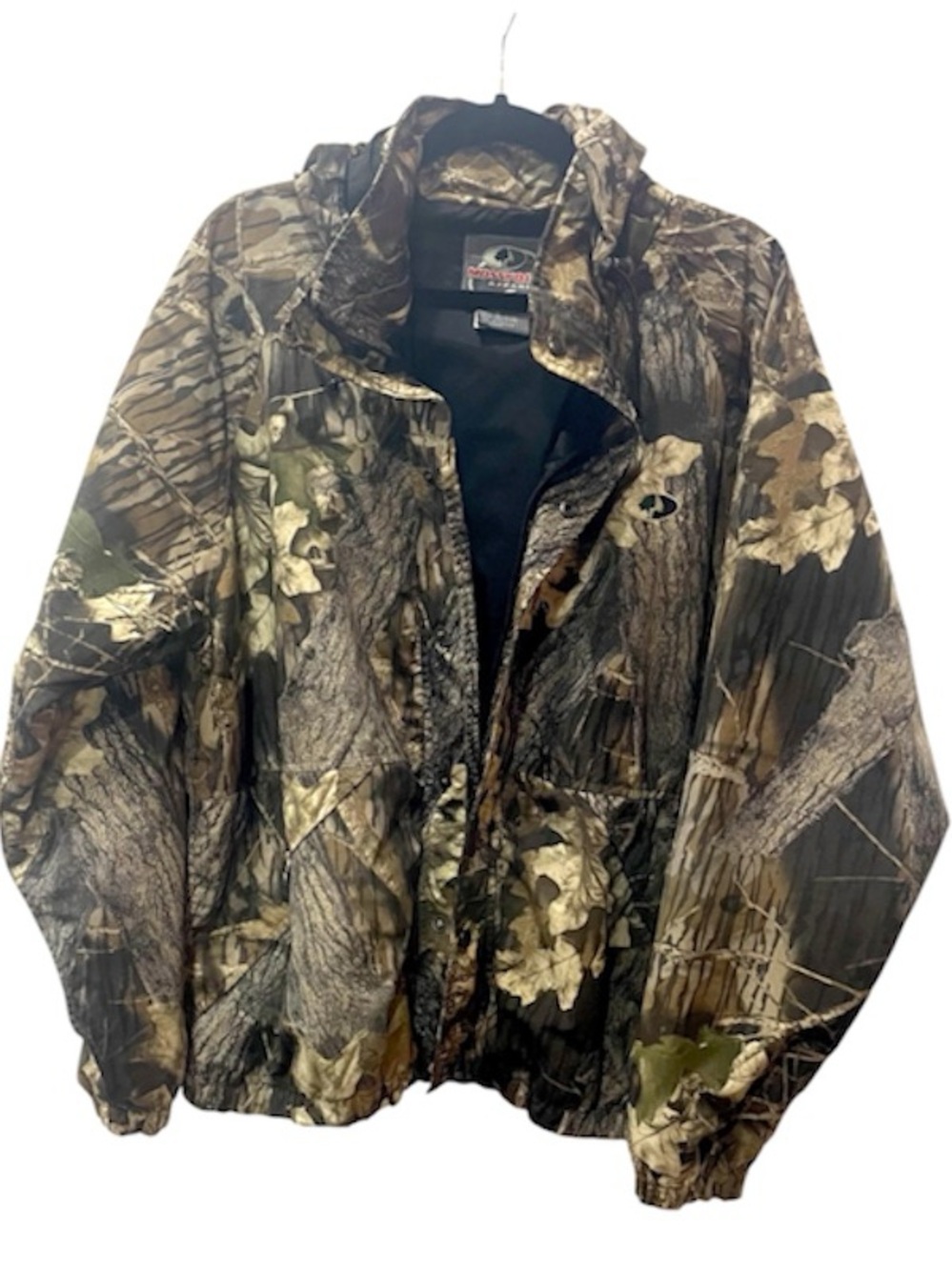 Mossy Oak Break Up Camo Hooded Windbreaker Jacket- Size Large